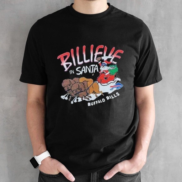 Nfl Buffalo Bills Billieve In Santa Christmas 2023 T-shirt - Picture 1 of 4